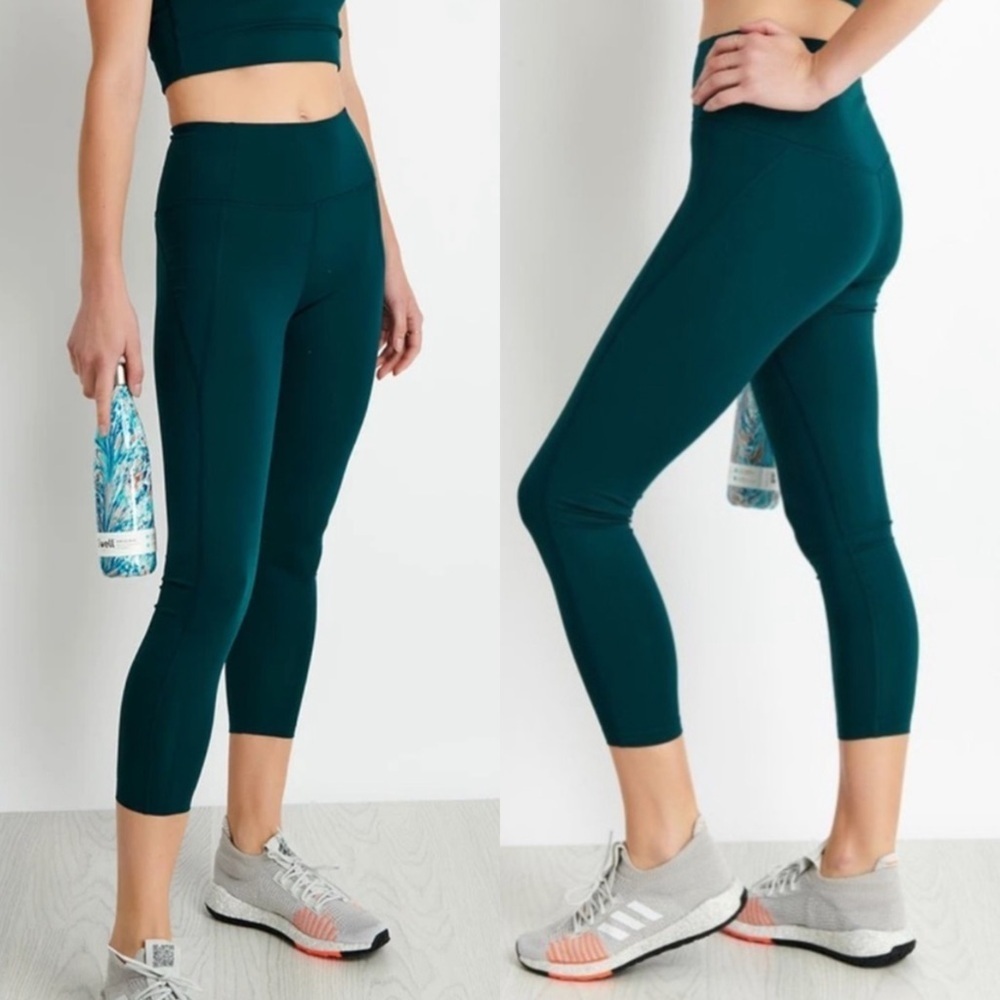 NWT Girlfriend Collective Compressive High Rise Leggings Globe Green